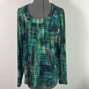 Tan Jay Long Sleeve Rounded Neck Line Comfort Top No Size Tag